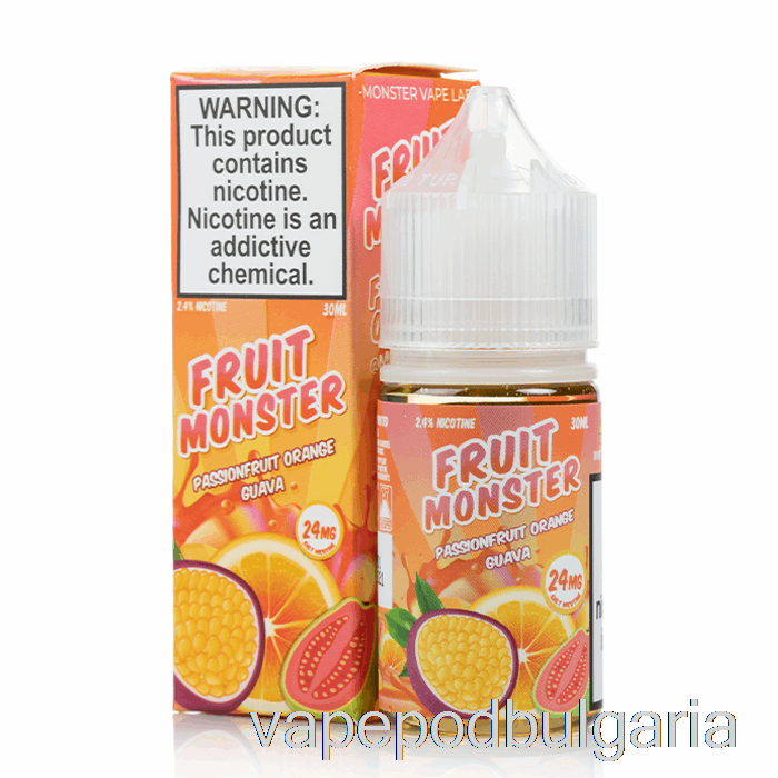 Vape Bulgaria Passionfruit Orange Guava - Fruit Monster Salts - 30ml 24mg